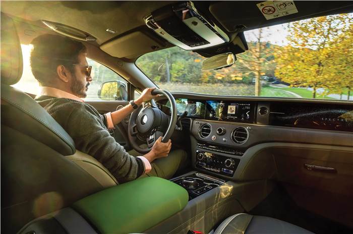 Rolls-Royce Spectre interior Gavin driving